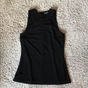 A black Ralph Lauren top.